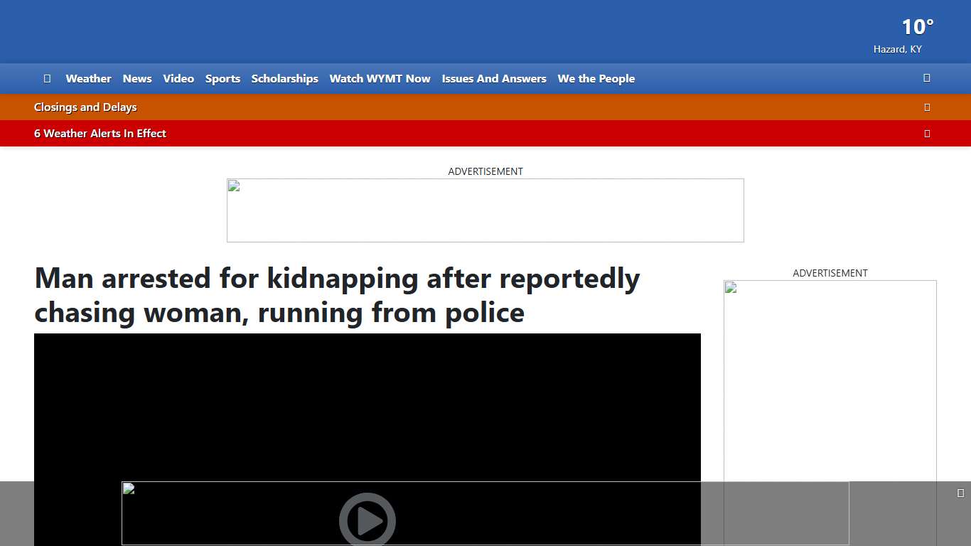 Man arrested for kidnapping after reportedly chasing woman, running from police